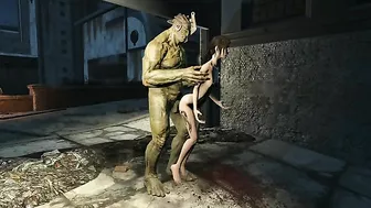 FUcking large mutant cocks is hard and this tiny girl is going to cum hard