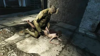 FUcking large mutant cocks is hard and this tiny girl is going to cum hard