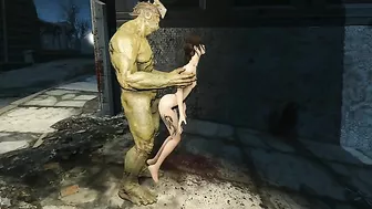 FUcking large mutant cocks is hard and this tiny girl is going to cum hard