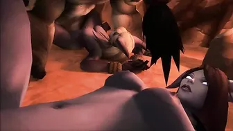 So she sucks it but he turns it on and gets really brutal in Draenei hentai