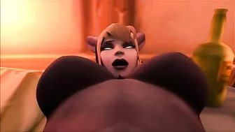 So she sucks it but he turns it on and gets really brutal in Draenei hentai