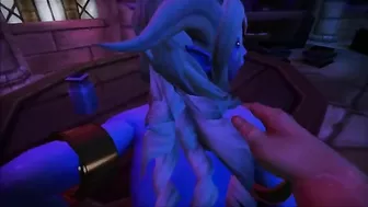 So she sucks it but he turns it on and gets really brutal in Draenei hentai