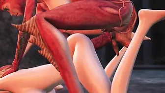 Futa demon fuckin with a bunch of crazy blowjobs and piledrive fucking in HD