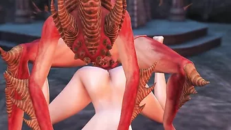 Futa demon fuckin with a bunch of crazy blowjobs and piledrive fucking in HD