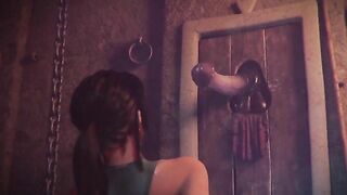 Lara Croft handles a huge cock in a hentai taboo fucking scene with orgasms