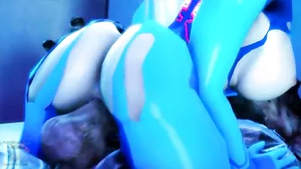 Samus Aran hentai fucking with a crazy hard alien dude that gapes her savagely