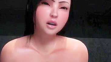 Tifa hentai fucking with the busty brunette getting dicked with pleasure too