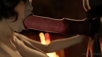 Hentai Lady Dimitrescu porn scene with a mythical creature called minotaur