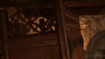 Hentai Lady Dimitrescu porn scene with a mythical creature called minotaur