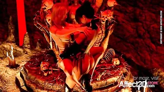 Futa tale of angels and demons with hard fucking and huge boobies in HD