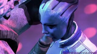 Mass Effect alien babe getting fucked in a hentai video with lots of taboo XXX