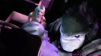 Mass Effect alien babe getting fucked in a hentai video with lots of taboo XXX