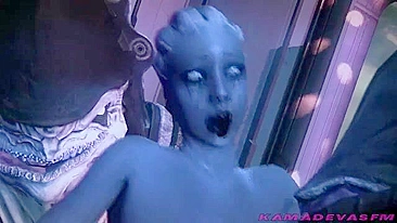 Mass Effect alien babe getting fucked in a hentai video with lots of taboo XXX