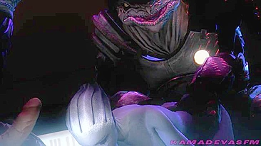 Mass Effect alien babe getting fucked in a hentai video with lots of taboo XXX
