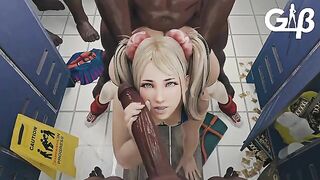 She gets gangbanged and shows how much she loves it Lollipop Chainsaw BBC