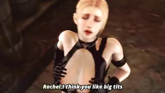 She looks so slutty with her sexy cleavage showing Resident Evil hentai XXX