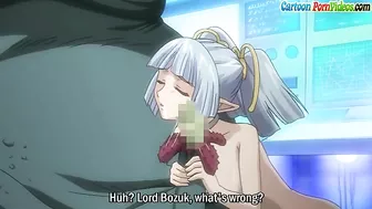 This very hot blonde babe is going to give an amazing blowjob to an alien