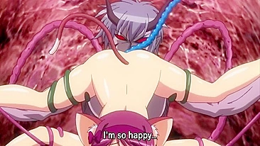 Inyouchuu Etsu Bonus - She loves hentai tentacles and some odd demons too