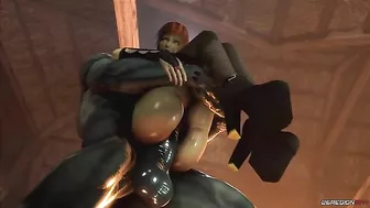 Doesn't this lady have something very strange in her mind? Taboo hentai DOA