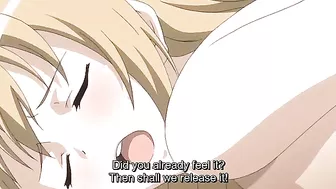 Her body looks great as she takes huge dick all the way in in hentai gangbang