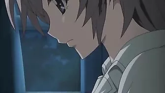 Her body looks great as she takes huge dick all the way in in hentai gangbang