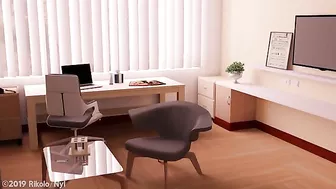 Hentai interracial love scene showing a white futa and her slutty black helper