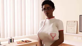 Hentai interracial love scene showing a white futa and her slutty black helper