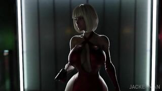 Slick and sexy lady shows hot breasts during hardcore loving with orgasms