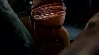 Demon creature with a huge cock is fucking all the hot hentai pussies here