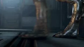 Demon creature with a huge cock is fucking all the hot hentai pussies here