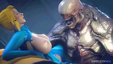 Samus Aran hentai compilation with lots of hardcore drilling and then some