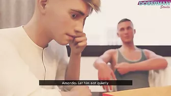 Redheaded hentai babe with big boobs is really into cuckolding these days