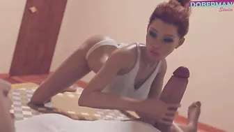 Redheaded hentai babe with big boobs is really into cuckolding these days