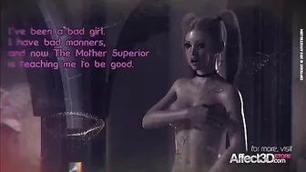 Nun futa hentai with a great deal of balls worship and taboo implications