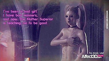 Nun futa hentai with a great deal of balls worship and taboo implications