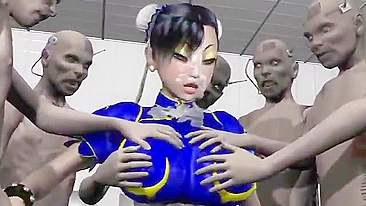 Squirt game in HD showing Chun Li in her latest gangbang experience in 1080p