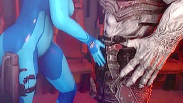 Samus Aran is going to get power fucked by horny demons and such in hentai