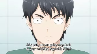 With hands and face, she tempts him to come closer to fuck her with passion