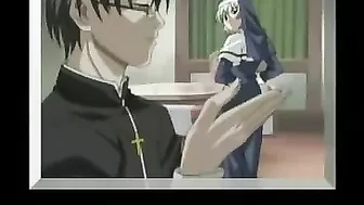 Fucking hentai nun pussy with love in his eyes and sacrilege in his face