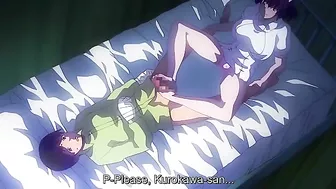 Hentai nurse using her feet and pussy to make this sexy patient orgasm HARD