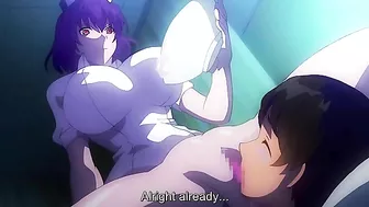 Hentai nurse using her feet and pussy to make this sexy patient orgasm HARD