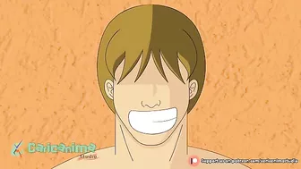 One Piece Nami brings this hung dude to the height of ecstasy with a blowjob