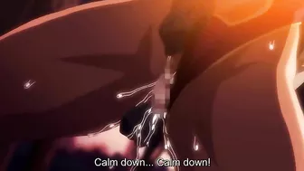 Hentai warrior girl with huge tits is going to fuck and get creampied too