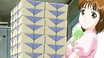 Hentai boss forces sex on young employee in office. Hentai boss forces sex on young employee in office.