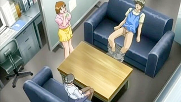 Hentai boss forces sex on young employee in office.