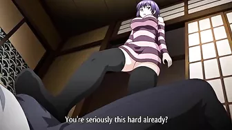 Seduced by his busty daughter, a hot spring tour guide gets tied up and fucked. #Hentai