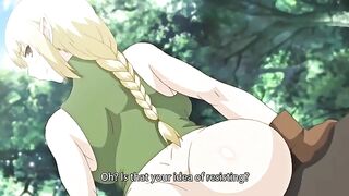 Hentai anime with big-breasted girls in a fantasy world.