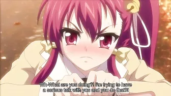 Sexy busty milf in hentai video enjoys a drink with young guy before fucking him.