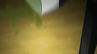 Sexy busty milf in hentai video enjoys a drink with young guy before fucking him.