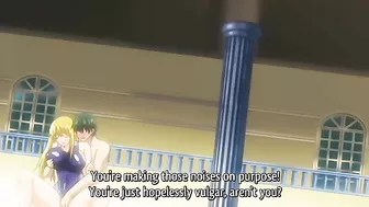 Curvy hentai princess in a swimsuit gets fucked by her butler.